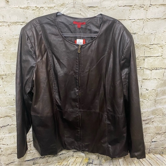 NWT Joni B Brown Bronze Lightweight Zip Up Jacket - Picture 1 of 5